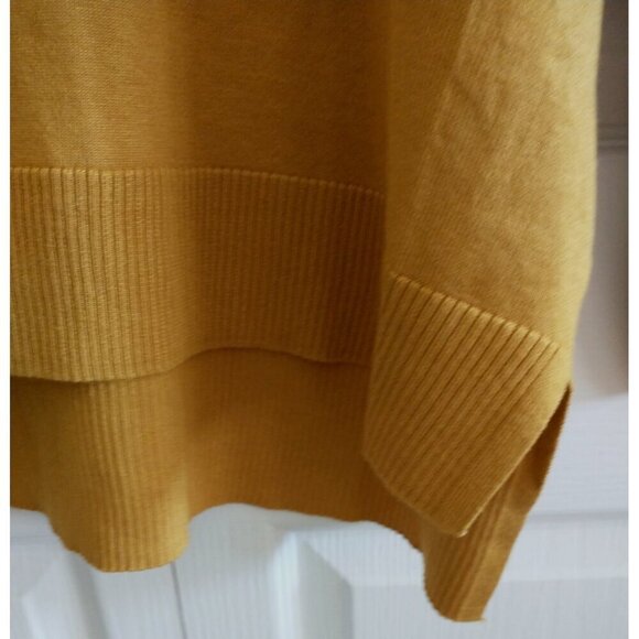 Melissa Paige Sweater Cowl Neck Hi Low Long Sleeve Lightweight Gold - 2X/ 3X - Picture 3 of 7